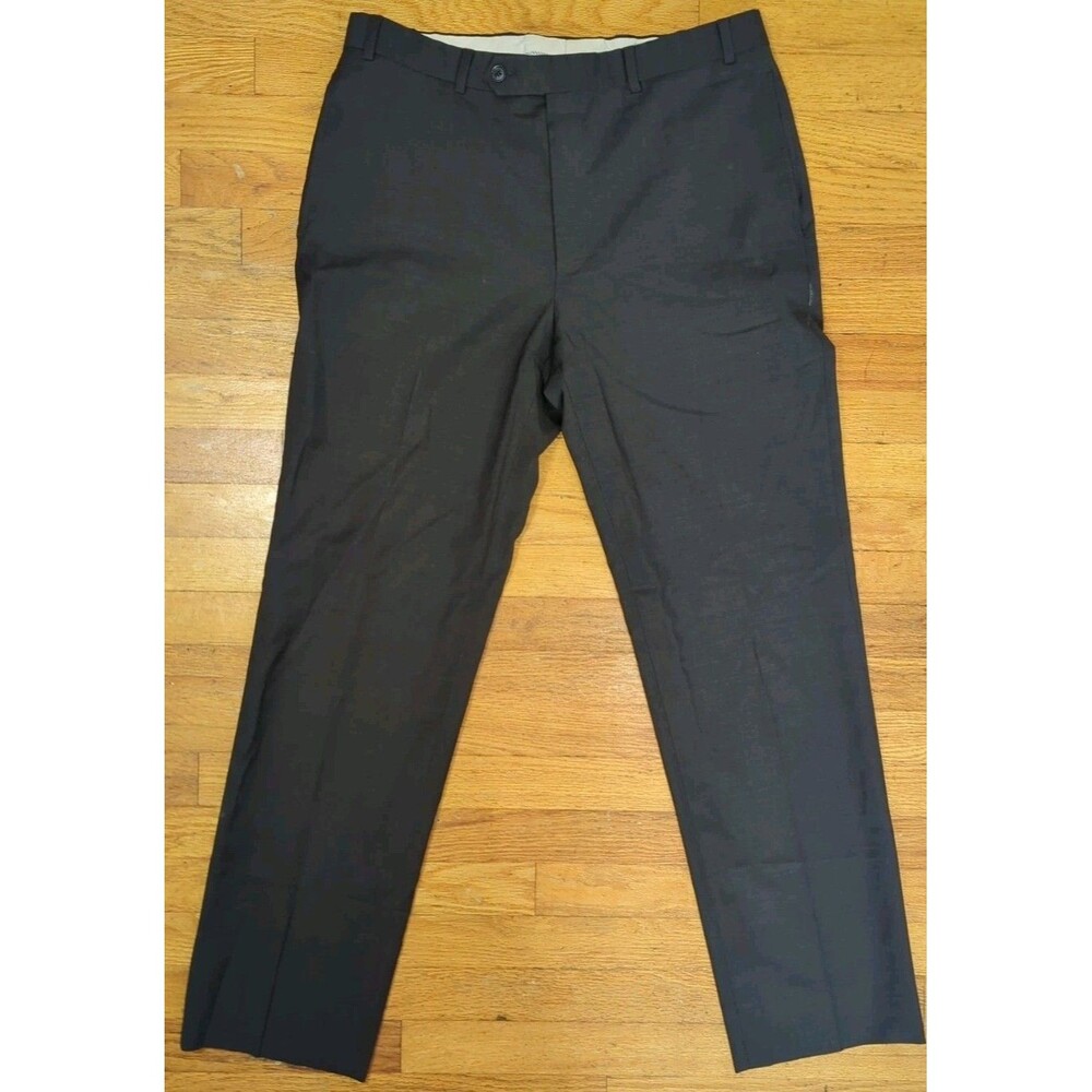 Brooks Brothers 346 Fitzgeralds Fit Men's Dress Pants 35 x 33 Black Wool Blend